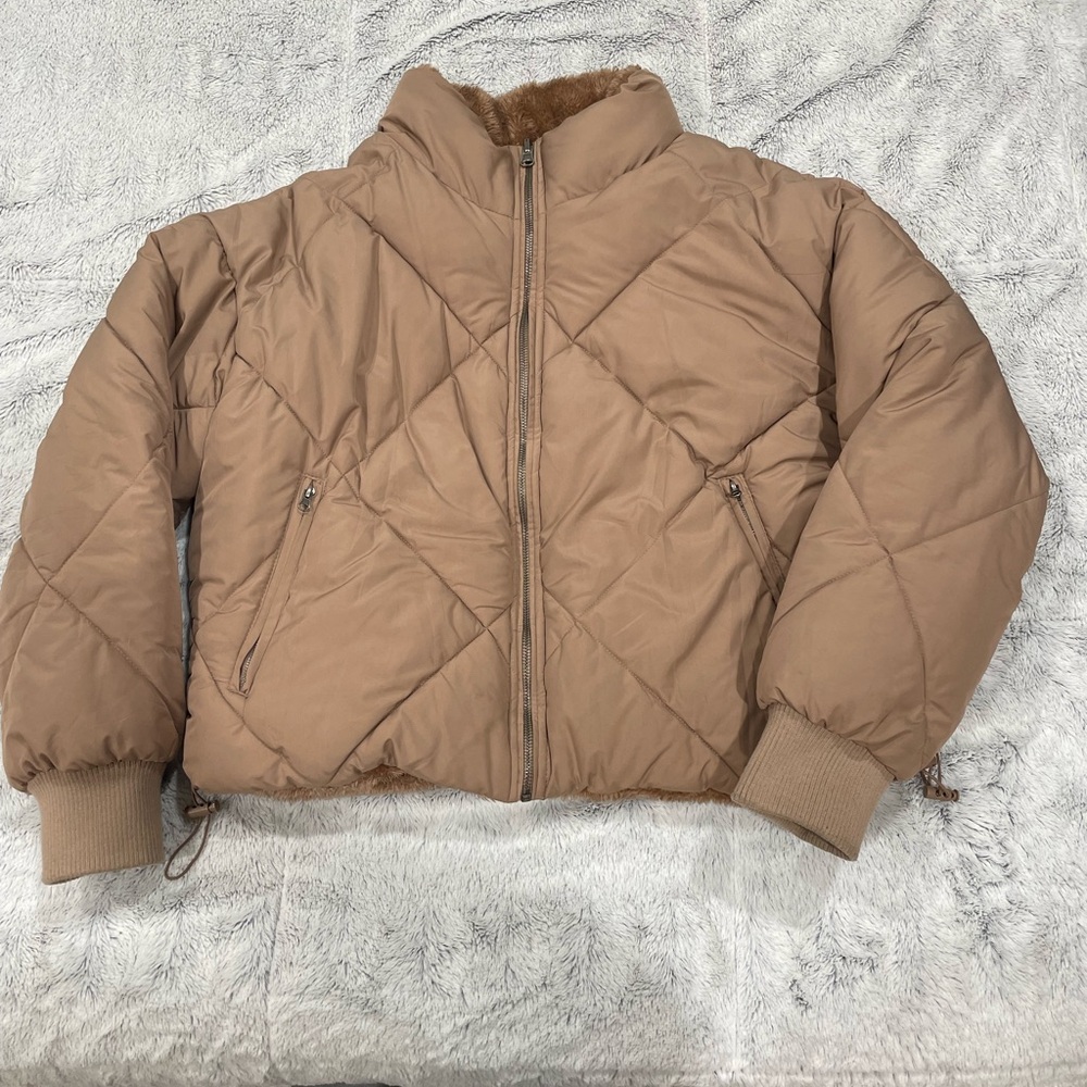 Tan Puffer Jacket